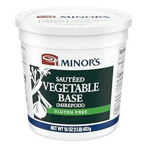 Minor's Sauteed Vegetable Base, Instant Vegetable Stock and Base, Mirepoix, Gluten-Free, 16 oz