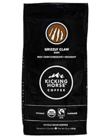 Kicking Horse Coffee, Grizzly Claw, Dark Roast, Whole Bean, 10 Oz - Certified Organic, Fairtrade, Kosher Coffee Kicking Horse Coffee, Grizzly Claw, Dark Roast, Whole Bean, 10 Oz - Certified Organic, Fairtrade, K