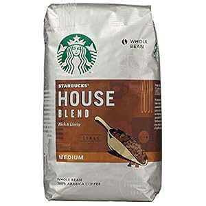X^[obNX nEX uh ~fBA [Xg S 100 % ArJ R[q[ 40 IX (2 pbN) Starbucks House Blend Medium Roast Whole Bean 100 % Arabica Coffee 40 Oz (Pack of 2)