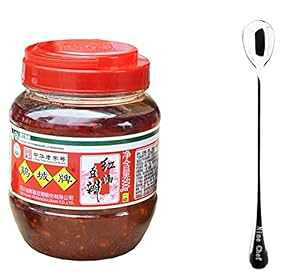 Juan Cheng lm哤 hq () 17.6 IX/500g (1 pbN) + iCVFt Xv[ 1 { Juan Cheng Sichuan Pixian Boad Bean Paste with Red Chili Oil (small) 17.6oz/500g (1 Pack) + One NineChef Spoon