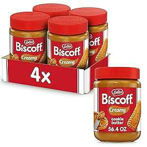 [^X rXRt - NbL[o^[ Xvbh - N[~[ - `qg݊ - r[K - 56.4 IX (4 pbN) Lotus Biscoff - Cookie Butter Spread - Creamy -non GMO - Vegan- 56.4 Ounce (Pack of 4)