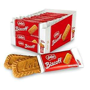 Lotus Biscoff Cookies, Caramelized Biscuit Cookie Snack, Dispenser Box (20 sleeves of 2 extra large cookies) Vegan, 0.9 Ounce (Pack of 20)