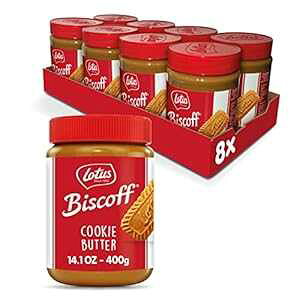 Lotus Biscoff, NbL[o^[XvbhAN[~[AGMO + r[KA14.1IXA8pbN Lotus Biscoff, Cookie Butter Spread, Creamy, non GMO + Vegan, 14.1 oz, Pack of 8