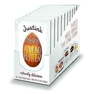 Justin's Vi A[h o^[ XNC[Y pbNAOet[A`qg݊AӔCĒBA11.15 IX (10 pbN) Justin's Cinnamon Almond Butter Squeeze Packs, Gluten-free, Non-GMO,