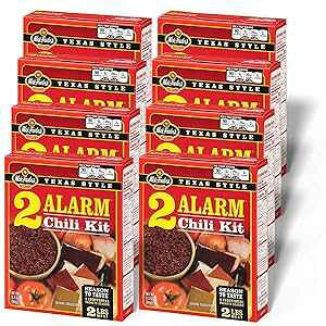 Wick Fowler's 2-Alarm Chili Kit, Texas Style Chili Seasoning Mix with Individual Packs of Spices, 3.3oz Box (Pack of 8)
