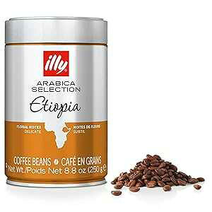 illy Whole Bean Coffee - Perfectly Roasted Whole Coffee Beans Etiopia Bold Roast Gentle Notes of Jasmine Floral Notes - 100% Arabica Coffee - No Preservatives 8.8 Ounce