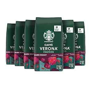 X^[obNX JtF F[i _[N [Xg SR[q[A12 IX obO (6 pbN) Starbucks Caff Verona Dark Roast Whole Bean Coffee, 12-Ounce Bag (Pack of 6)