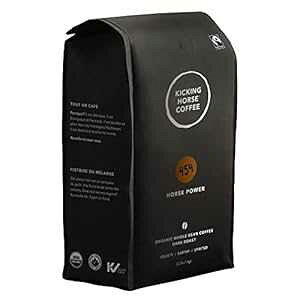 キッキングホースコーヒー、454馬力、ダークロースト、全豆、2.2ポンド - 認定オーガニック、フェアトレード、コーシャーコーヒー Lavazza Kicking Horse Coffee, 454 Horse Power, Dark Roast, Whole Bean, 2.2 lb