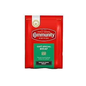 Community Coffee Cafe XyV fJtFA~fBA _[N [Xg vʍς݃R[q[pbNA2.5 IX obO (20 pbN) Community Coffee Caf Special Decaf, Medium Dark Roast Pre-Measured Coffee Packs, 2.5 O