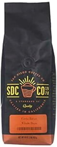 TfBGSR[q[RX^JA~fBA[XgASA16IXobOi2pbNj San Diego Coffee Costa Rican, Medium Roast, Whole Bean, 16-Ounce Bags (Pack of 2)