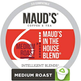 モードズハウス ブレンドコーヒー (ミディアムロースト) 100ct. リサイクル可能なシングルサーブコーヒーポッド - 満足度の高いアラビカ豆カリフォルニアロースト、2.0を含むKカップ対応 Maud's House Blend Coffee (Medium Roast) 100ct. Recyclable Si