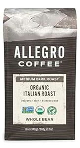 Allegro CoffeeAI[KjbNAC^A [XgASA12 IX Allegro Coffee, Organic, Italian Roast, Whole Bean, 12 oz