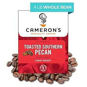 Cameron's Coffee [XgSAt[o[tAg[XgTUs[JA4|h (1pbN) Cameron's Coffee Roasted Whole Bean, Flavored, Toasted Southern Pecan, 4lb (Pack of 1)