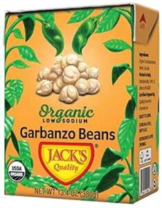 WbN I[KjbNЂ悱 13.4IX ^pNƑ@ۂLxAŠNAigEA`qg݊ (8pbN) Jack's Quality Jack's Beans Jack's Organic Garbanzo Beans 13.4 oz. Packed wi