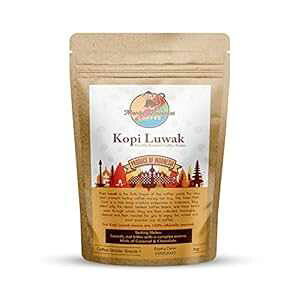 L[ rWlX R[q[ - 쐶̃Rs AN R[q[ S - \ȒB (ChlVAY) - 1 LO Monkey Business Coffee - Wild Kopi Luwak Coffee Whole Beans - Sustainably Sourced (from Indonesia) - 
