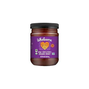 Wholesome Sweeteners 16-Ounce Organic Raw Unfiltered Honey Jar, 100% Pure, Fair Trade Certified, Non GMO Project Verified, & Gluten Free, 1 Pack Wholesome Sweeteners 16-Ounce Organic Raw Unfiltered Honey Jar, 100% P