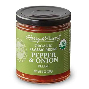 Harry & David Organic Classic Recipe Pepper & Onion Relish, Plant Based Condiment, Hamburger & Hot Dog Relish, Sandwich Spread Topping, Charcuterie Board Foods, 10Oz Harry & David Organic Classic Recipe Pepper &