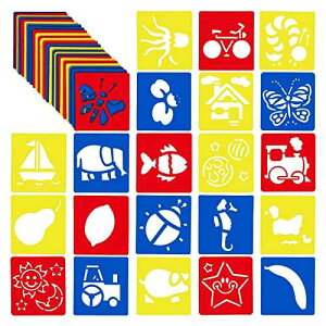 Juvale 54 Pack Drawing Stencils - 5.6 x 6 in Multicolor Plastic Shapes - Hollow Animal & Vehicle Templates - for Fabric ting & Tee Shirt Designs - Kids Craft Stencil Set Bright Creations Juvale 54 Pack Drawing Stenc