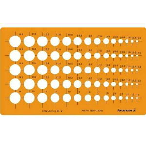 FineArt Metric Small Circle Circles Shapes Figure Symbols Drawing Drafting Template Stencil - Yellow