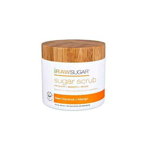 Raw Sugar ���R�R�i�b�c & �}���S�[ �{�f�B�V���K�[ �X�N���u 15 �I���X�A1 �p�b�N Sugar in the Raw Raw Sugar raw coconut & Mango Body sugar Scrubs 15oz, pack of 1