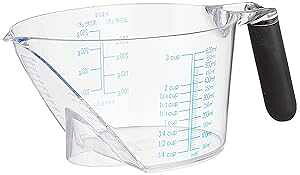 p[ Pearl Metal C-535 Heat Resistant Measuring Cup, 20.3 fl oz (600 ml), Black, Natural, Universal, Made in Japan