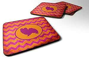 Caroline's Treasures SDK1105-B-FC Foam Coaster Set of 4 Set of 4 Cup Coasters for Indoor Outdoor, Tabletop Protection, Anti Slip, Mouse pad Material