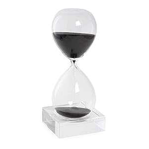 Bey Berk 30 NX^Th^C}[ ubNTht Bey-Berk Bey Berk 30-Minute Crystal Sand Timer with Black Sand