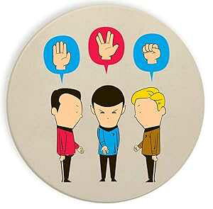 Z~bN Xg[ R[X^[ R[X^[ 4 Zbg - uA͂݁A΁vʔFV[ pfB Hat Shark Ceramic Stone Coaster Coasters Set of Four - 'Paper, Scissors, Rock' Funny Space Show Parody