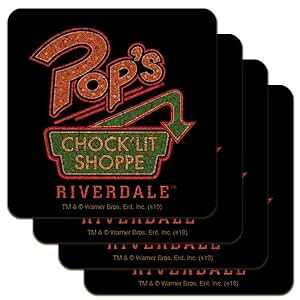 GRAPHICS & MORE Riverdale Pops Chock'lit Shoppe Low Profile Novelty Cork Coaster Set
