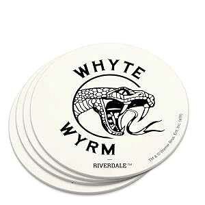 ���o�[�f�C�� �z���C�g�E���[�� �m�x���e�B�R�[�X�^�[�Z�b�g GRAPHICS & MORE Riverdale The Whyte Wyrm Novelty Coaster Set