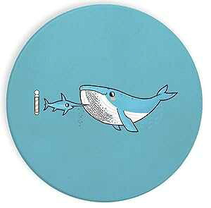 Hat Shark Ceramic Stone Coaster Coasters Set of Four - Randy Otter Barnacle Beard Whale at Swordfish Salon