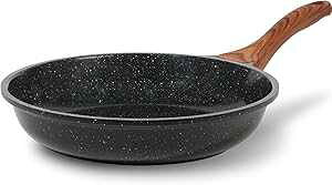 11'', Black / Classic, ESLITE LIFE 11 Inch Nonstick Skillet Frying Pan Egg Omelette Pan, Healthy Granite Coating Cookware Compatible with All Stovetops (Gas, Electric & Induction), PFOA Free