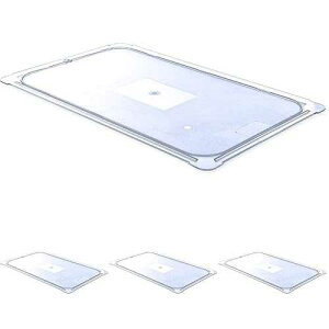 Carlisle FoodService Products 10216U07 StorPlus Full Size Polycarbonate Universal Flat Surface Food Pan Lid, Clear
