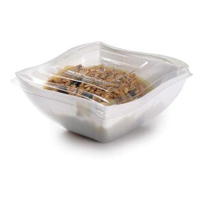 Fineline �ݒ� Wavetrends �N���A �t���b�g ���b�h �y�b�g 16 �I���X�p �{�E��120�� Fineline Settings Wavetrends Clear Flat Lid Pet For 16 oz. Bowl 120 Pieces