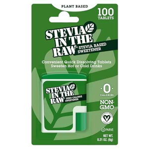 Stevia In The Raw Stevia Sweetener Tablets, 100 Ct, Zero Calorie Stevia Sugar Substitute, No Erythritol or Artificial Flavors, Vegan, Gluten Free, Kosher, Low Glycemic Index Stevia In The Raw Stevia Sweetener Tablets