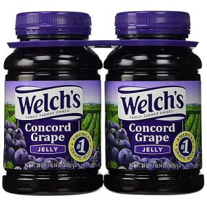 Welch's �R���R�[�h �O���[�v �[���[ (30 �I���X�A2 �p�b�N) Welch's Concord Grape Jelly (30 Ounce, 2 Pack)