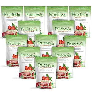 Fructevia - 1 �|���h��/12 �p�b�N �t���N�g�[�X�A�C�k�����A�X�e�r�A �u�����h - ���`�q�g�݊�����Y�������Ö��� Steviva Fructevia - 1 lb bag/12 pack Fructose, Inulin & Stevia Blend - NonGMO Low Carb Sweetener