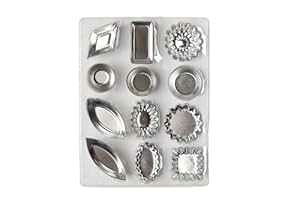 Ateco 4840 ^gbg^ZbgA72 ZbgA12 `Ae 6 AVo[ Ateco 4840 Tartlet Mold Set, 72-Piece Set Inlcludes 12 shapes, 6 pcs of Each,Silver