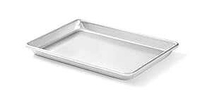 NUCU Artisan Professional Classic Aluminum Baking Sheet Pan with Lip, 13 x 9.5-inch Quarter Sheet