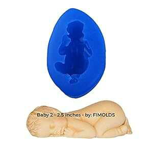 B233 Small Sleeping Baby 2 VR[h by First Impression Molds B233 Small Sleeping Baby 2 Silicone Mold by First Impressions Molds