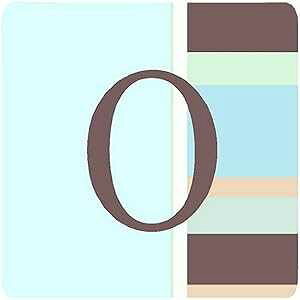 Caroline's Treasures CJ1003-OFC Letter O Initial Monogram - Blue Stripes Foam Coaster Set of 4 Set of 4 Cup Coasters for Indoor Outdoor, Tabletop Protection, Anti Slip, Mouse pad Material