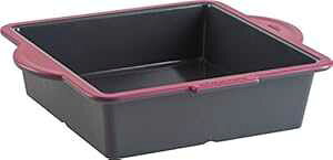 Trudeau Structure XNGA mxeB P[Lp VR O[/sN Trudeau Structure Square Novelty Cake Pans in Silicone, Grey/Pink