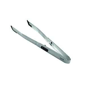 Kuhn Rikon �X�e�����X�X�`�[�� �\�t�g�G�b�W ���b�N�s���Z�b�g �g���O �V���R���G�b�W�t�� �u���b�N Kuhn Rikon Stainless Steel SoftEdge Locking Tweezer Tongs with Silicone Edge, Black