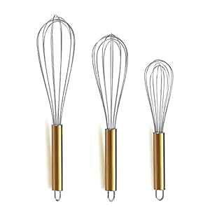 Berglander 3 pbNXeXX`[AĊ 8 C`A10 C`A12 C`AC[AĊZbgLb`AĊ (3 pbN) Berglander 3 Pack Stainless Steel Whisks 8",10",12", Wire Whisk Set Kitchen