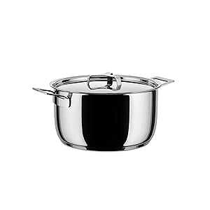 A Di Alessi, POTS & PANS, Casserole with two handles in 18/10 stainless steel mirror polished,5 qt 27 oz