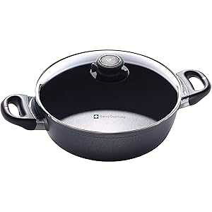 Swiss Diamond 8 2.3Qt Casserole Pan HD Nonstick Diamond Coated Aluminum Casserole Pan Includes Lid PFOA Free Dishwasher/Oven Safe Casserole Pan Grey�c