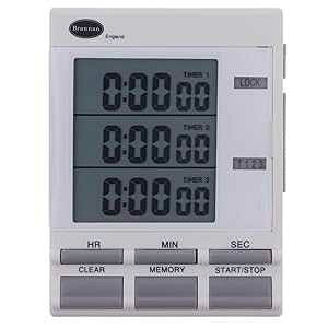 Brannan Digital Triple Kitchen Timer and Clock for Cooking and Baking with Large Led Countdown Timer Numbers with Alarm and Magnet