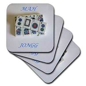 3dRose cst_34676_2 2012 \tgR[X^[ 8 Zbg 3dRose cst_34676_2 2012 Mah-Jongg Soft Coasters, Set of 8