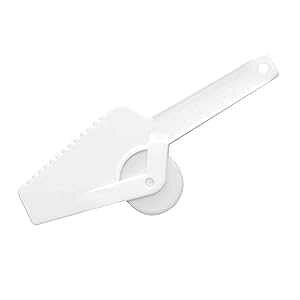 Party Essentials �n�[�h�v���X�`�b�N�s�U�J�b�^�[/�T�[�o�[�A�z���C�g Party Essentials Hard Plastic Pizza Cutter/Server, White
