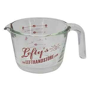 Lefty's 左利き用 2カップ用ガラスメジャーカップ Lefty's The Left Hand Lefty's Left-Handed 2-Cup Glass Measuring Cup